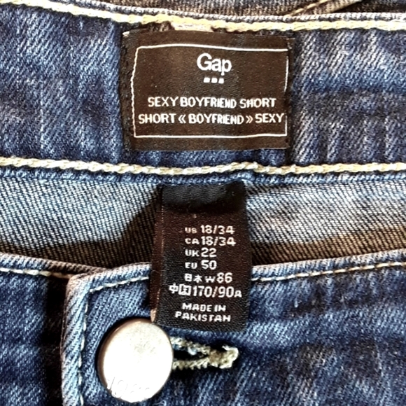 👓Gap Sexy Boyfriend Shorts. Women's Plus Size: Waist 18/34x03 Inseam. - Picture 4 of 7